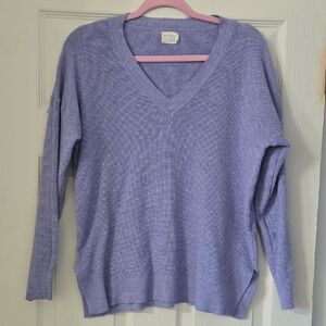 Women's Lavender V-Neck Sweater